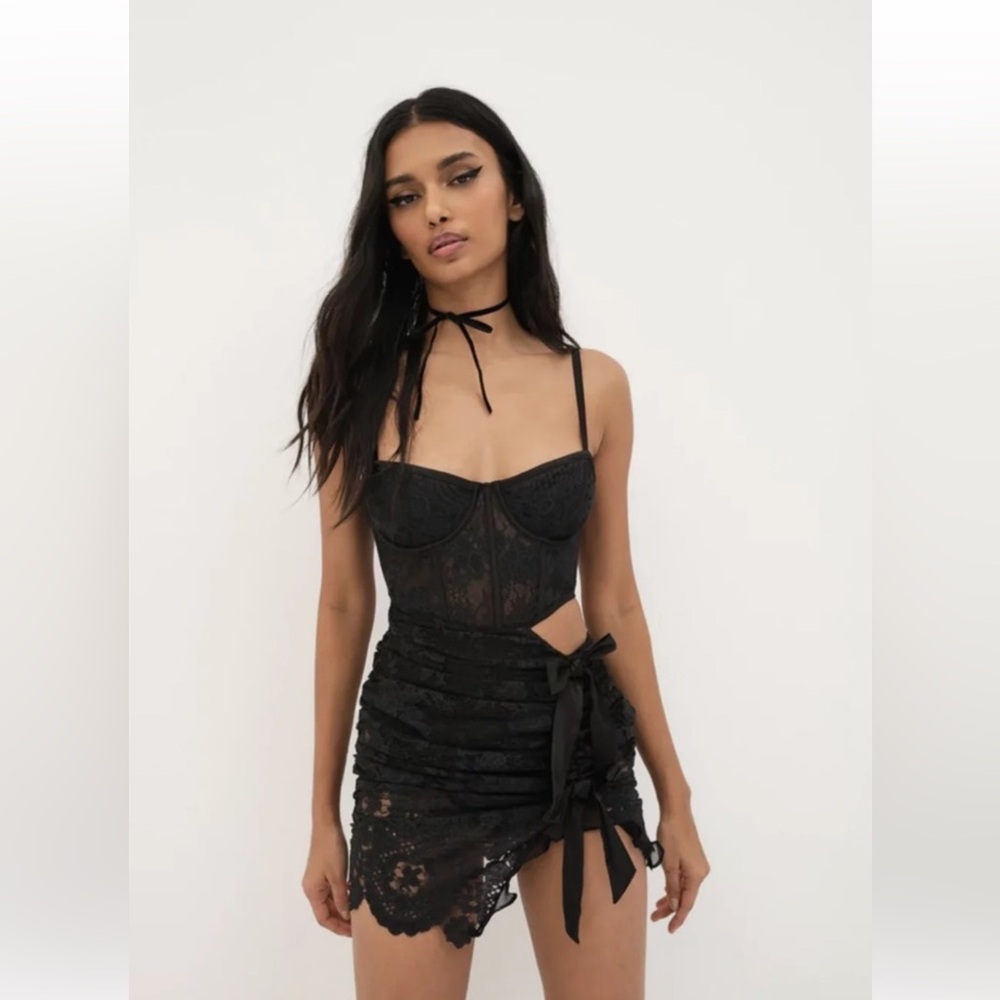 For Love & Lemons Regina Cutout Mini Dress -XS